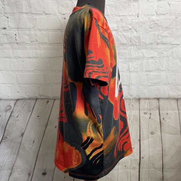 Hype Boys 7-8 Years Orange Flame Look Short Sleeve Logo Chest T-Shirt - Picture 4 of 7